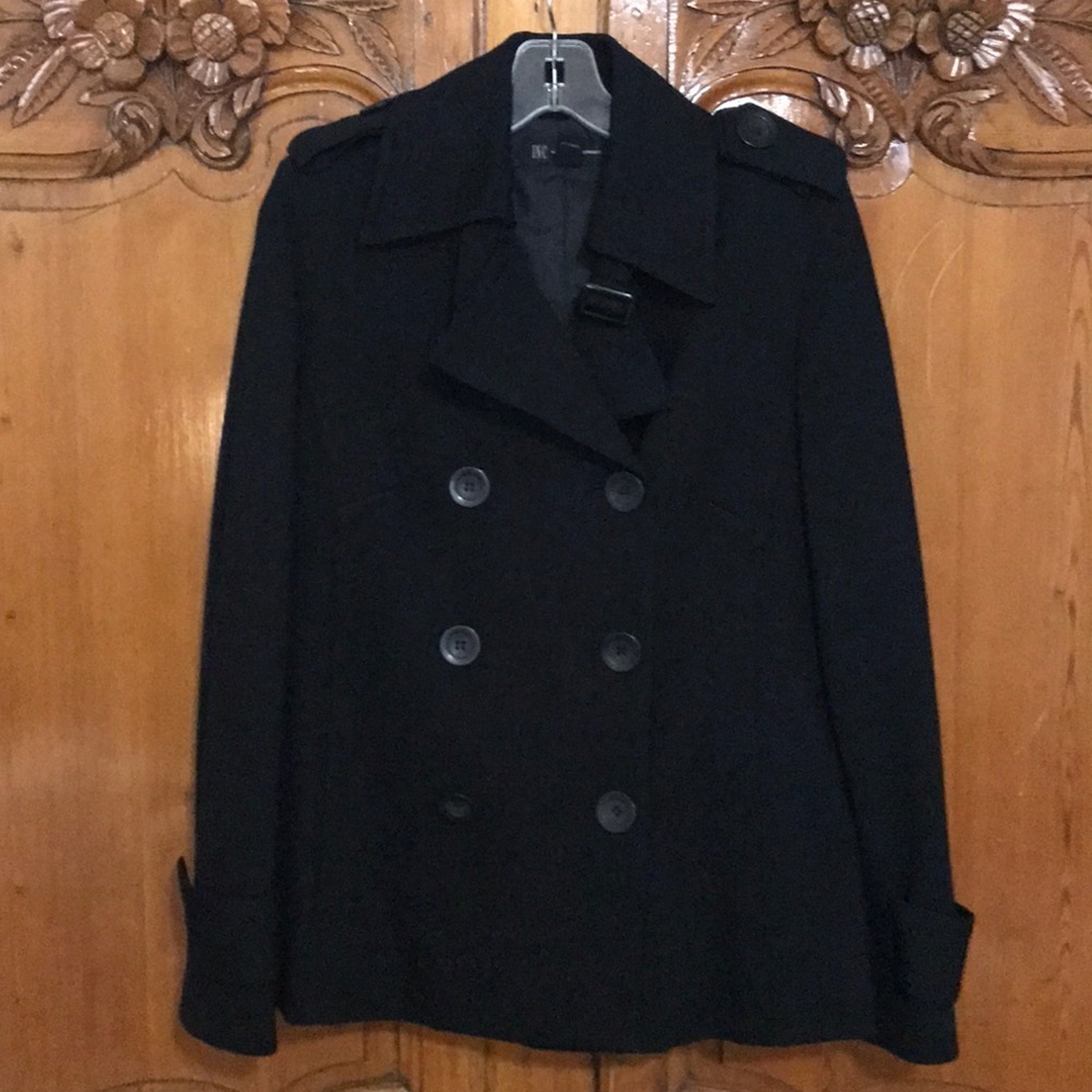 I.N.C. Military Style Black Pea Coat